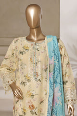 Signature By Sada Bahar Stitched 3 Piece Festive Emb Lawn Vol-02 Collection'2025-ED-211-LEMON