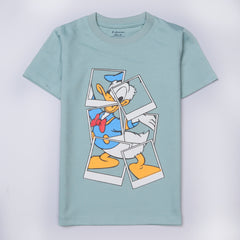 Kjunction Boys Half Sleeves-Printed T-Shirt (Donald)