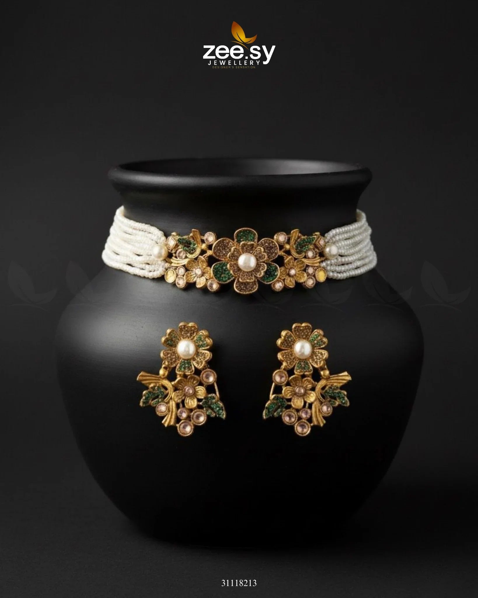 Peony Choker Set - Zeesy Jewellery