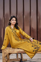 Earthen Tones By G Basics Gulmina Stitched 2 Piece Winter Suit-Honey Comb (2PC)