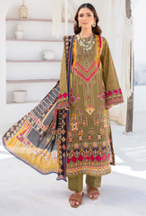 Saira Bano By Humdum Unstitched 3 Piece Emb Lawn Collection'2024