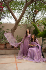 Omal By Komal Stitched 3 Piece Summer Collection'2025-HOOR (Frock & Dupatta)