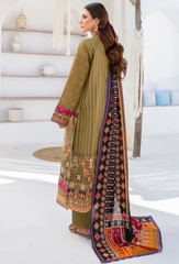 Saira Bano By Humdum Unstitched 3 Piece Emb Lawn Collection'2024