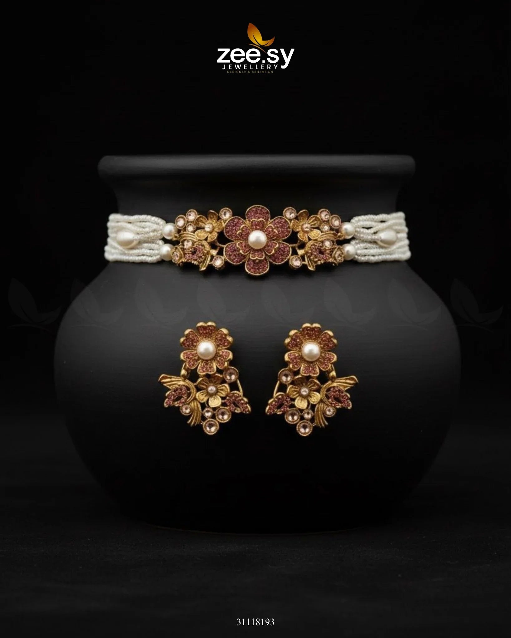 Peony Choker Set - Zeesy Jewellery