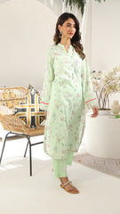 Summer Vibes Basics By Najia Zia Stitched 2 Piece Printed Lawn Collection-EVERGREEN