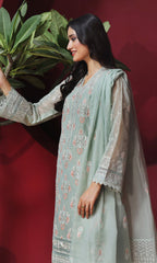 Shamooz Stitched 3 Piece Formals Collection'2025-Light Green SEM-0747