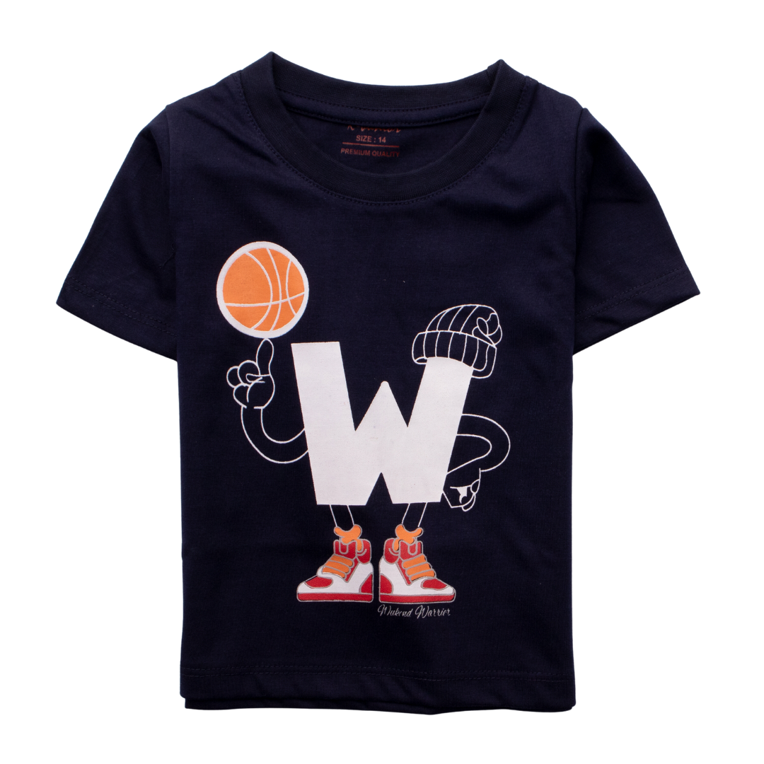 Kjunction Boys Half Sleeves-Printed T-Shirt (W-2)