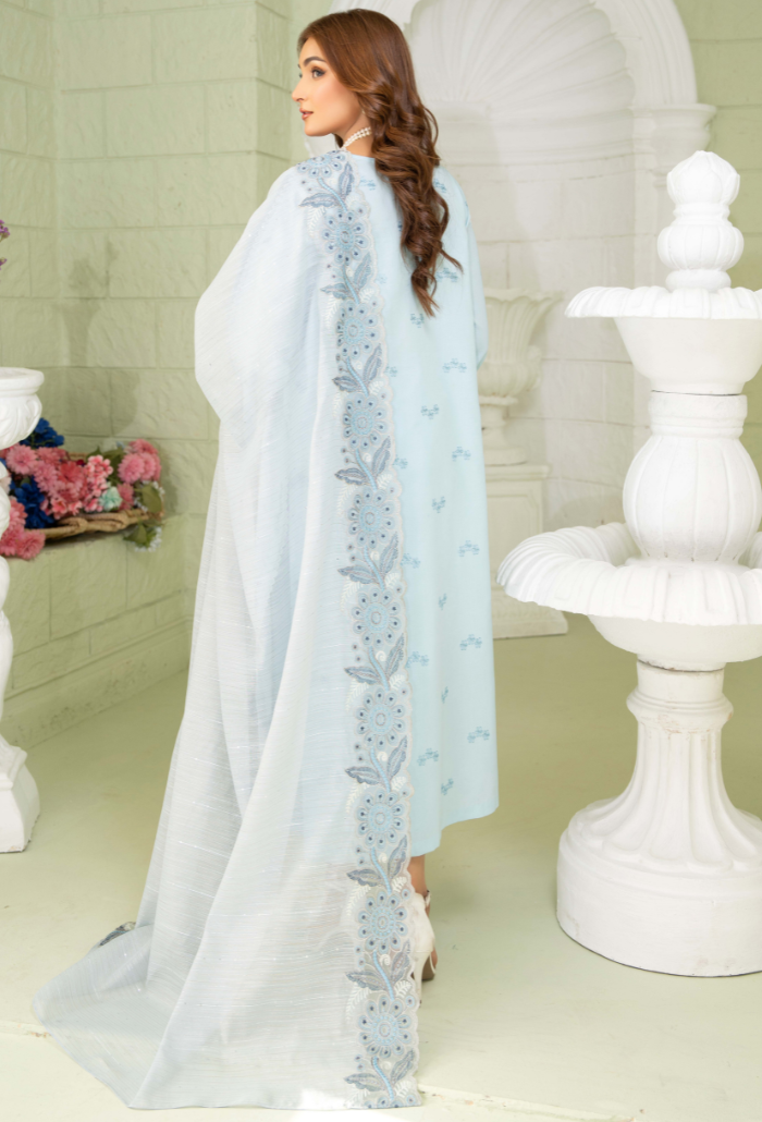 Baad e Baharaan By Humdum Unstitched 3 Piece Emb Lawn Collection'2024-D-02