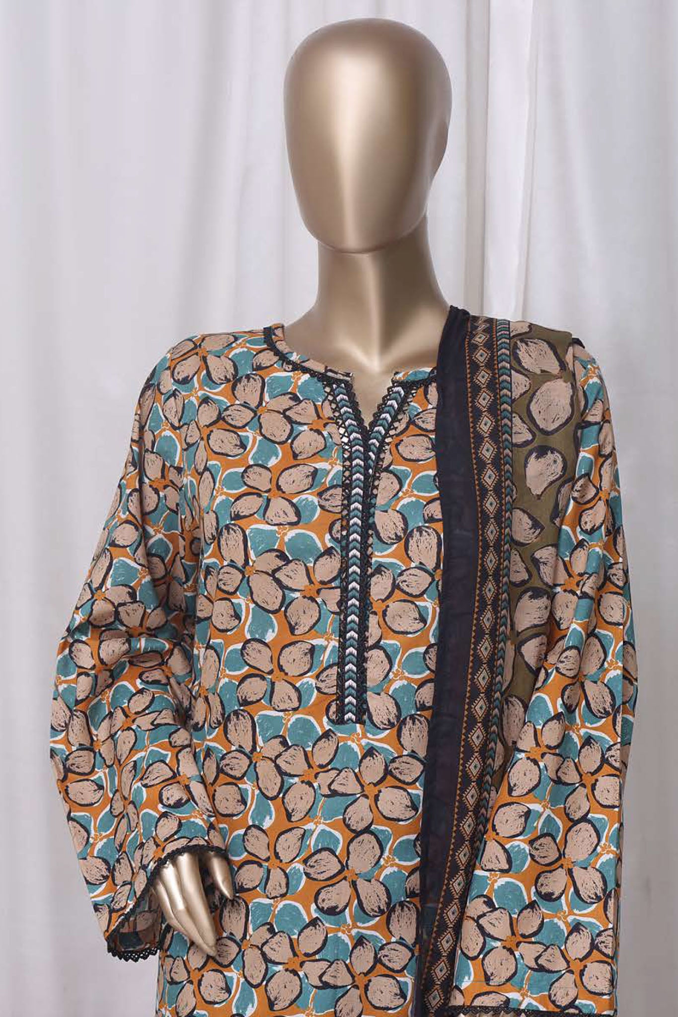 Bin Saeed Stitched 3 Piece Printed Cotton Vol-01 Collection'2025-WC-2364-Multi