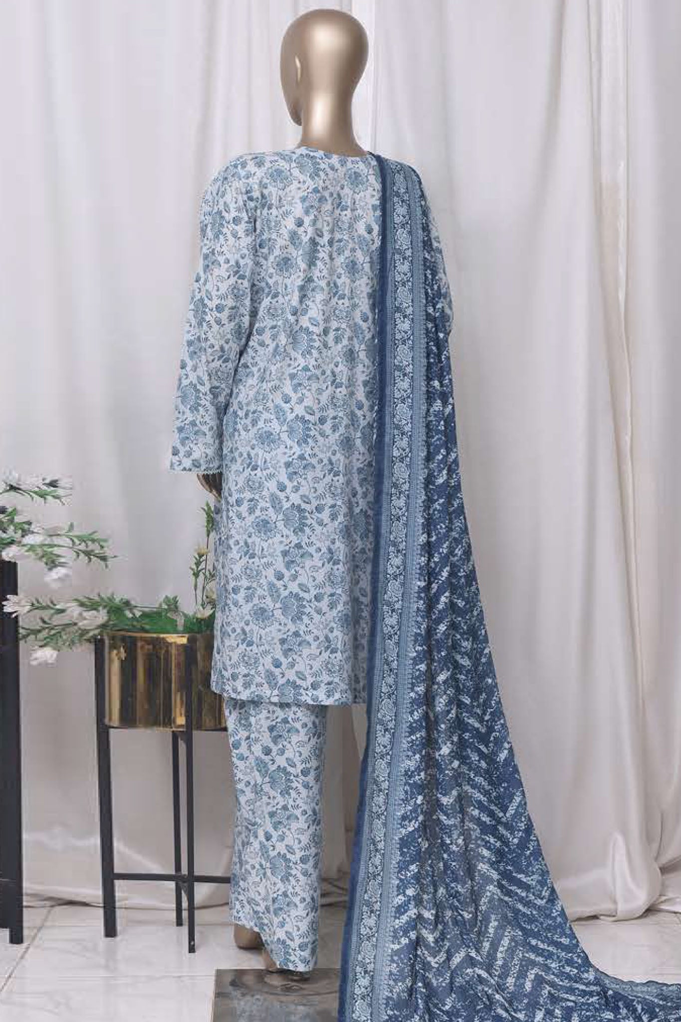 Bin Saeed Stitched 3 Piece Printed Cotton Vol-01 Collection'2025-WC-2365-Ferozi