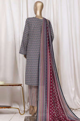 Bin Saeed Stitched 3 Piece Printed Cotton Vol-01 Collection'2025-WC-2367-Blue