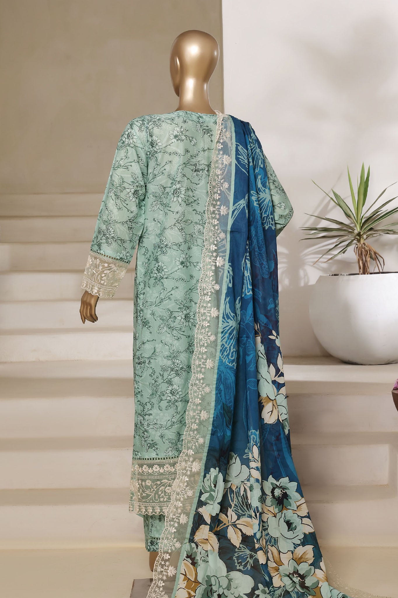 Signature By Sada Bahar Stitched 3 Piece Festive Emb Lawn Vol-02 Collection'2025-ED-236-PISTA
