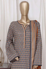 Bin Saeed Stitched 3 Piece Printed Cotton Vol-01 Collection'2025-WC-2370-Navy Blue