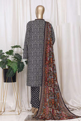 Bin Saeed Stitched 3 Piece Printed Cotton Vol-01 Collection'2025-WC-2371-Black