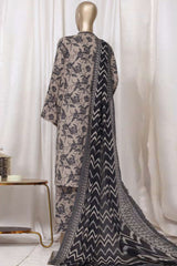 Bin Saeed Stitched 3 Piece Printed Cotton Vol-01 Collection'2025-WC-2372-Grey