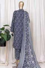 Bin Saeed Stitched 3 Piece Printed Cotton Vol-01 Collection'2025-WC-2373-Blue