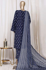 Bin Saeed Stitched 3 Piece Printed Cotton Vol-01 Collection'2025-WC-2374-Blue