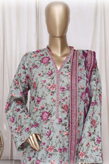 Bin Saeed Stitched 3 Piece Printed Cotton Vol-01 Collection'2025-WC-2376-Mint