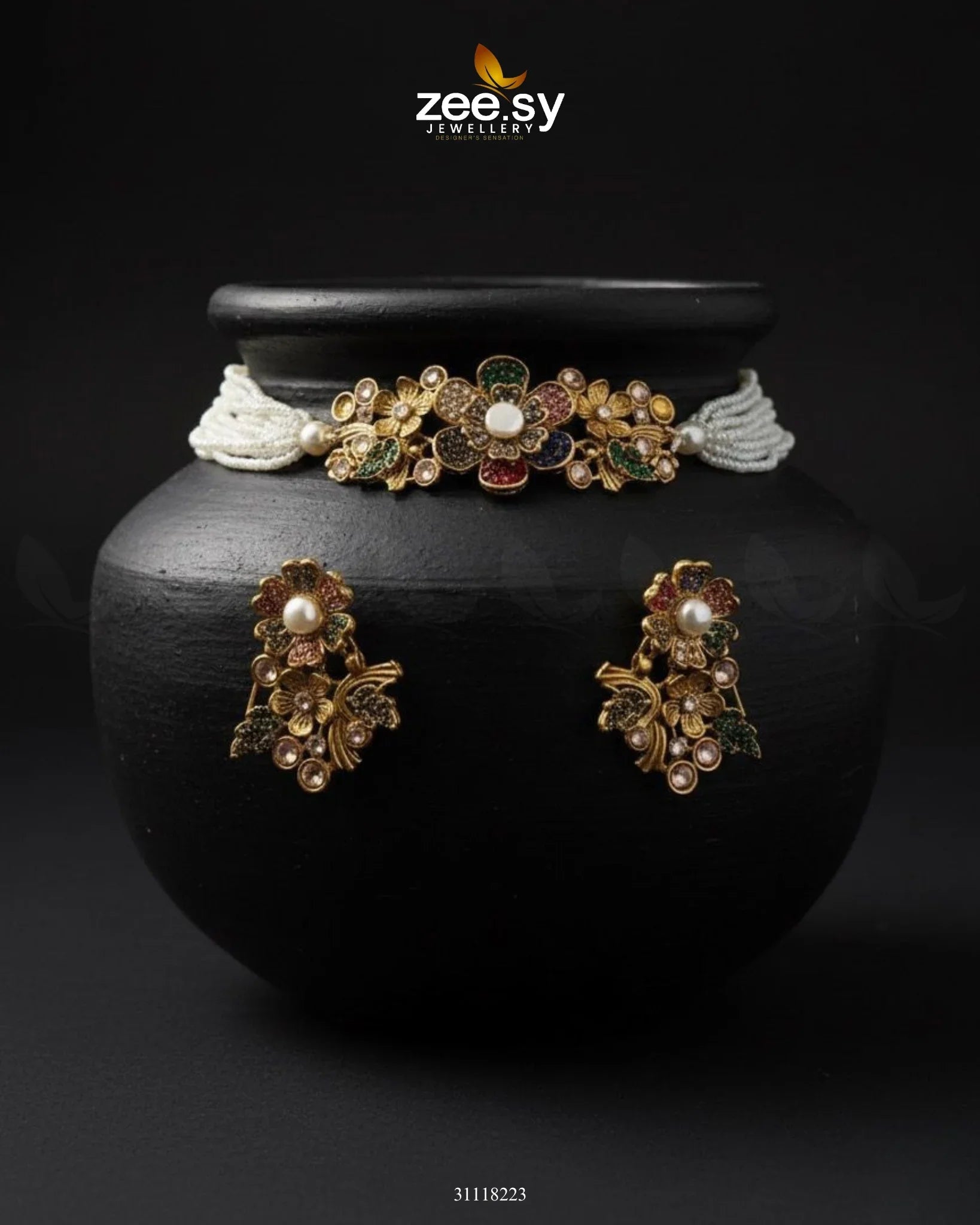 Peony Choker Set - Zeesy Jewellery