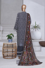 Bin Saeed Stitched 3 Piece Exclusive Emb Chikankari Cotton Collection'2025-WC-2410-Black