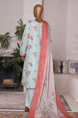 Bin Saeed Stitched 3 Piece Printed Cotton Vol-03 Collection'2025-WC-2422-Light Green