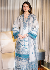 Meerak Stitched 3 Piece Emb Lawn Suit-RAAHA