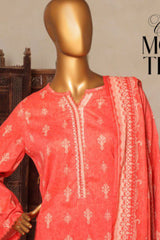 Bin Saeed Stitched 3 Piece Printed Lawn Collection'2025-NSM-2430-Orange