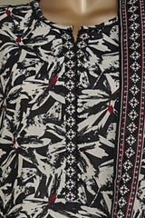 Bin Saeed Stitched 3 Piece Printed Lawn Collection'2025-NSM-2432-Black