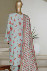 Bin Saeed Stitched 3 Piece Printed Lawn Collection'2025-NSM-2436-Ferozi