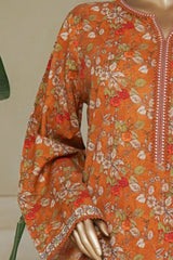 Bin Saeed Stitched 3 Piece Printed Lawn Collection'2025-NSM-2438-Mustard