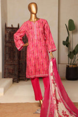 Bin Saeed Stitched 3 Piece Printed Lawn Collection'2025-NSM-2441-Pink