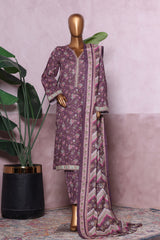 Bin Saeed Stitched 3 Piece Exclusive Printed Khaddar Vol-06 Collection'2025-WK-2448-Angori