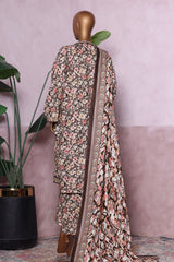 Bin Saeed Stitched 3 Piece Exclusive Printed Khaddar Vol-06 Collection'2025-WK-2450-Black