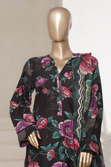 Sada Bahar Stitched 3 Piece Printed Cambric Vol-01 Collection'2025-245-BLACK