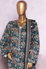 Bin Saeed Stitched 3 Piece Exclusive Printed Khaddar Vol-06 Collection'2025-WK-2460-Green