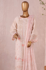 Bin Saeed Stitched 3 Piece Luxury Plain Cotton Collection'2025-LF-2484-Skin