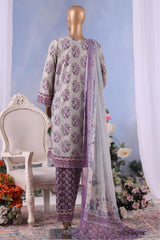 Bin Saeed Stitched 3 Piece Exclusive Printed Cotton Vol-04 Collection'2025-WC-2486-Green