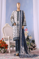 Bin Saeed Stitched 3 Piece Exclusive Printed Cotton Vol-04 Collection'2025-WC-2487-White