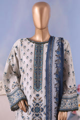 Bin Saeed Stitched 3 Piece Exclusive Printed Cotton Vol-04 Collection'2025-WC-2487-White