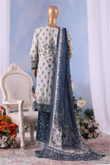 Bin Saeed Stitched 3 Piece Exclusive Printed Cotton Vol-04 Collection'2025-WC-2487-White