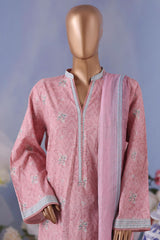 Bin Saeed Stitched 3 Piece Exclusive Printed Cotton Vol-04 Collection'2025-WC-2494-Pink