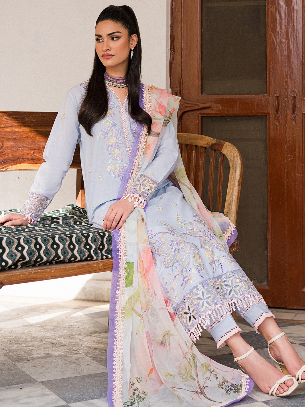 Wisteria by Roheenaz Unstitched 3 Piece Summer Lawn V-II Collection'2023-24-B-Farah