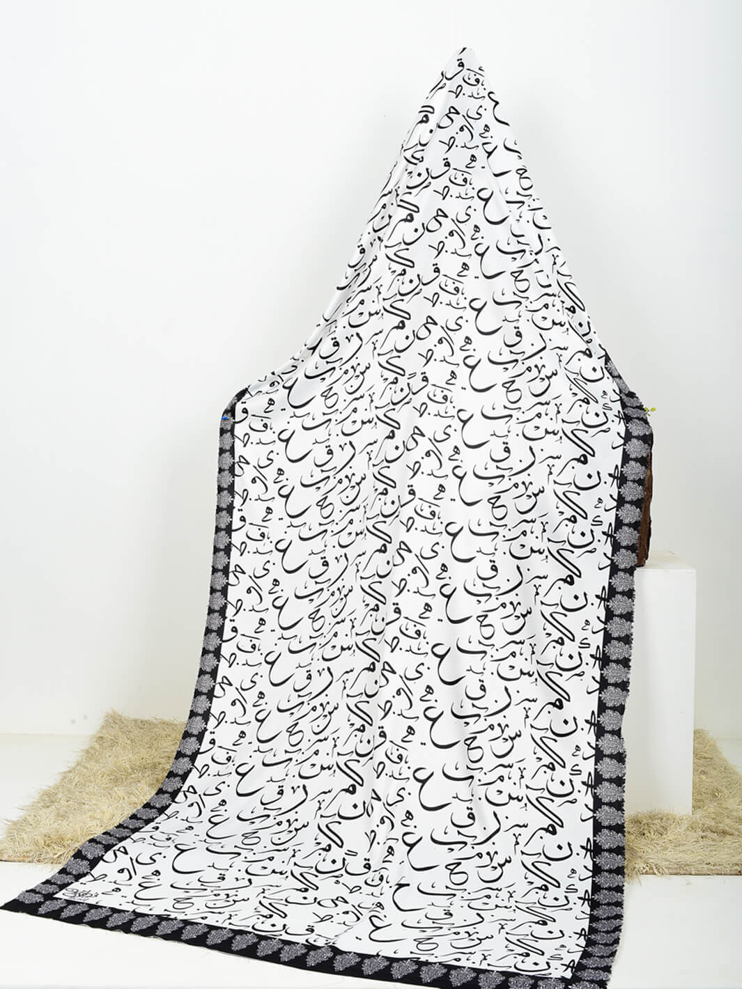 White Be Qaida Silk Dupatta