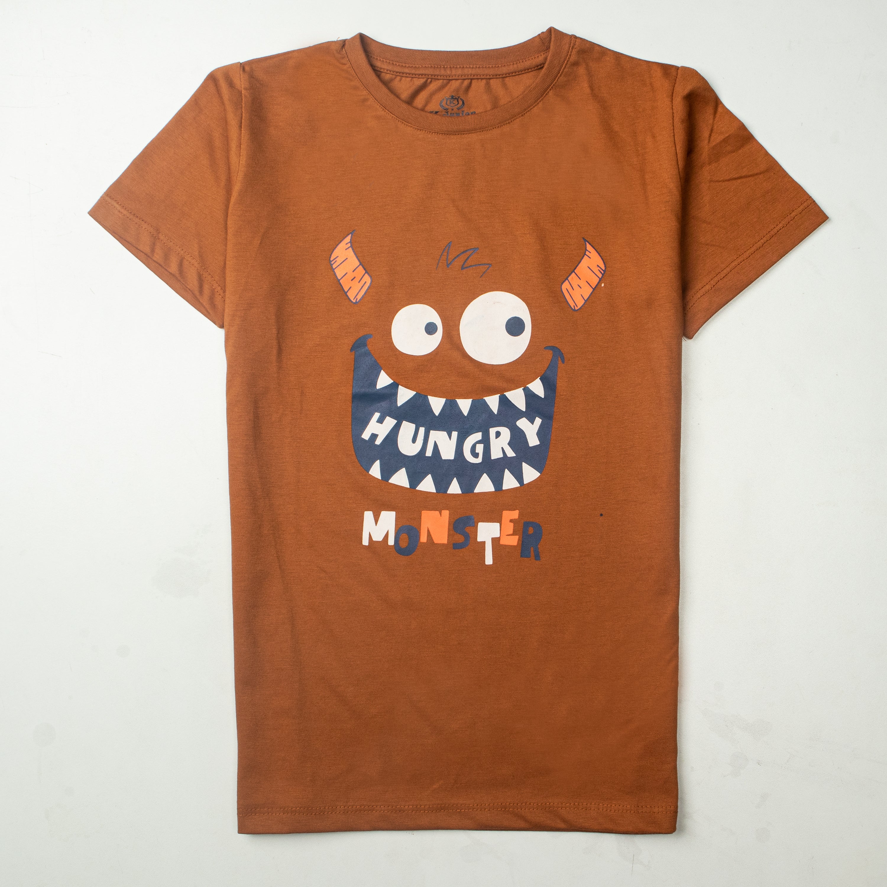 Kjunction Boys Half Sleeves-Printed T-Shirt (Hungry)