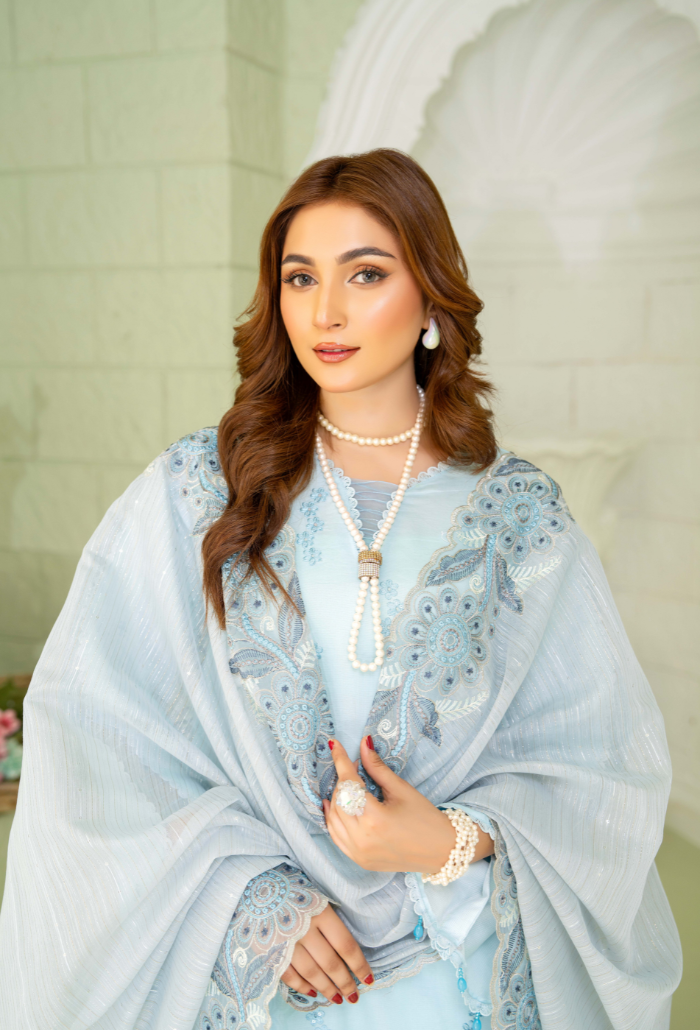 Baad e Baharaan By Humdum Unstitched 3 Piece Emb Lawn Collection'2024-D-02