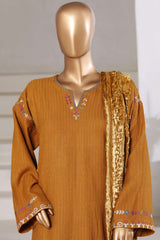 Sada Bahar Stitched 3 Piece Luxury Dhanak With Palachi Shawl Collection'2025-MEP-251-Golden