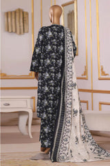 Bin Saeed Stitched 3 Piece Exclusive Printed Khaddar Vol-09 Collection'2025-WK-2514-Black
