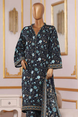 Bin Saeed Stitched 3 Piece Exclusive Printed Khaddar Vol-09 Collection'2025-WK-2516-Black