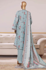 Bin Saeed Stitched 3 Piece Exclusive Printed Khaddar Vol-09 Collection'2025-WK-2519-Ferozi