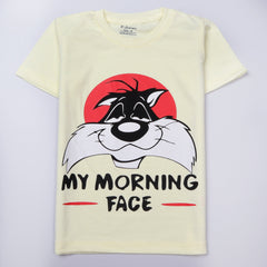 Kjunction Boys Half Sleeves-Printed T-Shirt (Morning)